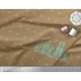 thumbnail image 3 of Soimoi Brown polyester Crepe Fabric Dot & Sketch Monuments Architectural Print Sewing Fabric Yard 42 Inch Wide, 3 of 3