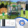thumbnail image 7 of Cochan Trampoline for Kids 5FT 600LBS Toddler Trampoline with Enclosure Net and Handlebar, Mini Small Kids Trampoline for Age 1-6, Birthday Gift for Kids, 7 of 7