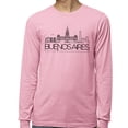 thumbnail image 2 of Skyline Buenos Aires Argentina Long Sleeve Shirt Unisex Medium Pink, 2 of 5