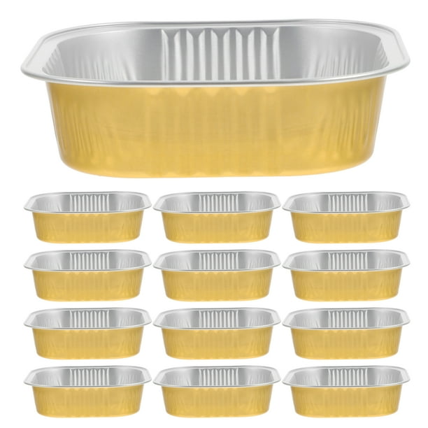 Bandeja de papel de aluminio para 20 piezas, plato de frotamiento de 220ml, mesa de vapor, bandeja de comida desechable para horno tostador