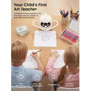 Grownsy Smart Drawing Robot for Kids, Light & Voice Guidance Education Toy with Scan, Doodle Bot with 150 Word Cards & 12 Color Pens, Montessori Painting Learning Toys for Kids Ages 3–8, Birthday Gif