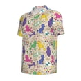 thumbnail image 3 of Daiia Colorful Poodle Dog Pattern Men’s Polo Shirts,Solid Deck Shirt,Classic Fit, Breathable Cotton Polo for Casual and Sport Wear-, 3 of 9