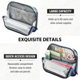 thumbnail image 5 of Standing Pencil Case with Base Large Capacity Stationery Pouch Pen Bag with Zipper for Women Men Cute Blue and White Cat, 5 of 7