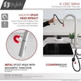 thumbnail image 6 of Stylish Siena One-Handle Polished Chrome Pull Down Kitchen Faucet Height 17¾" K-135C, 6 of 9