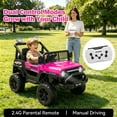 thumbnail image 3 of Xuanlur 12V Ride on Electric Truck Car for Kids, Kids Electric Vehicles w/Remote Control, Bluetooth Music, Horn, 3 Speeds, 3.5 Mph Max Speed, Soft Start, Ride on Car Toy for Toddler Kid (Pink), 3 of 7