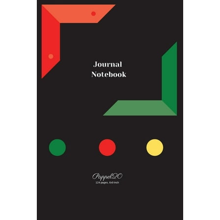 Journal Notebook - Black Cover -124 pages- 6x9-Inches (Paperback)