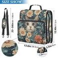 thumbnail image 2 of FORMRS Zipper Binder with Shoulder Strap 1.5-inch Ring 500 Sheet Capacity File Bag, Flowers Cat, 2 of 5