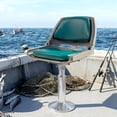 thumbnail image 3 of Garvee 2 Pack Folding Boat Seats Low Back, Waterproof Marine Grade PVC Leather Fishing Boat Seat with Thickened Sponge, Rust-Proof Aluminum Hinges for Fishing, Pontoon, Speedboat, 3 of 7