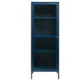 thumbnail image 3 of 1-Door Glass & Metal Display Cabinet in Blue, 3 of 5