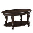 thumbnail image 5 of Hassch 2-Tier Coffee Table with Storage Shelf, 42" Center Table for Living Room, Espresso, 5 of 8