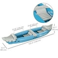 thumbnail image 3 of Outsunny 2-Person Inflatable Kayak Boat, Canoe Set With Air Pump, Blue, 3 of 9