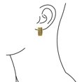 thumbnail image 3 of Bling Jewelry Womens Twisted Cable Chain Weave Wide Half Hoop Clip On Earrings Oxidized Gold Plated, 3 of 4