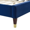 thumbnail image 4 of Modway Sienna Performance Velvet Queen Platform Bed in Navy, 4 of 10