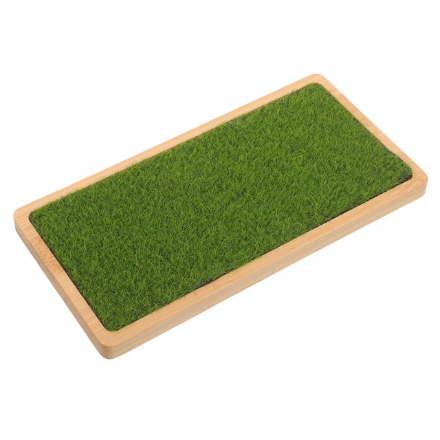 OULII Figures Display Stand Fake Grass Mat Green 1Pcs