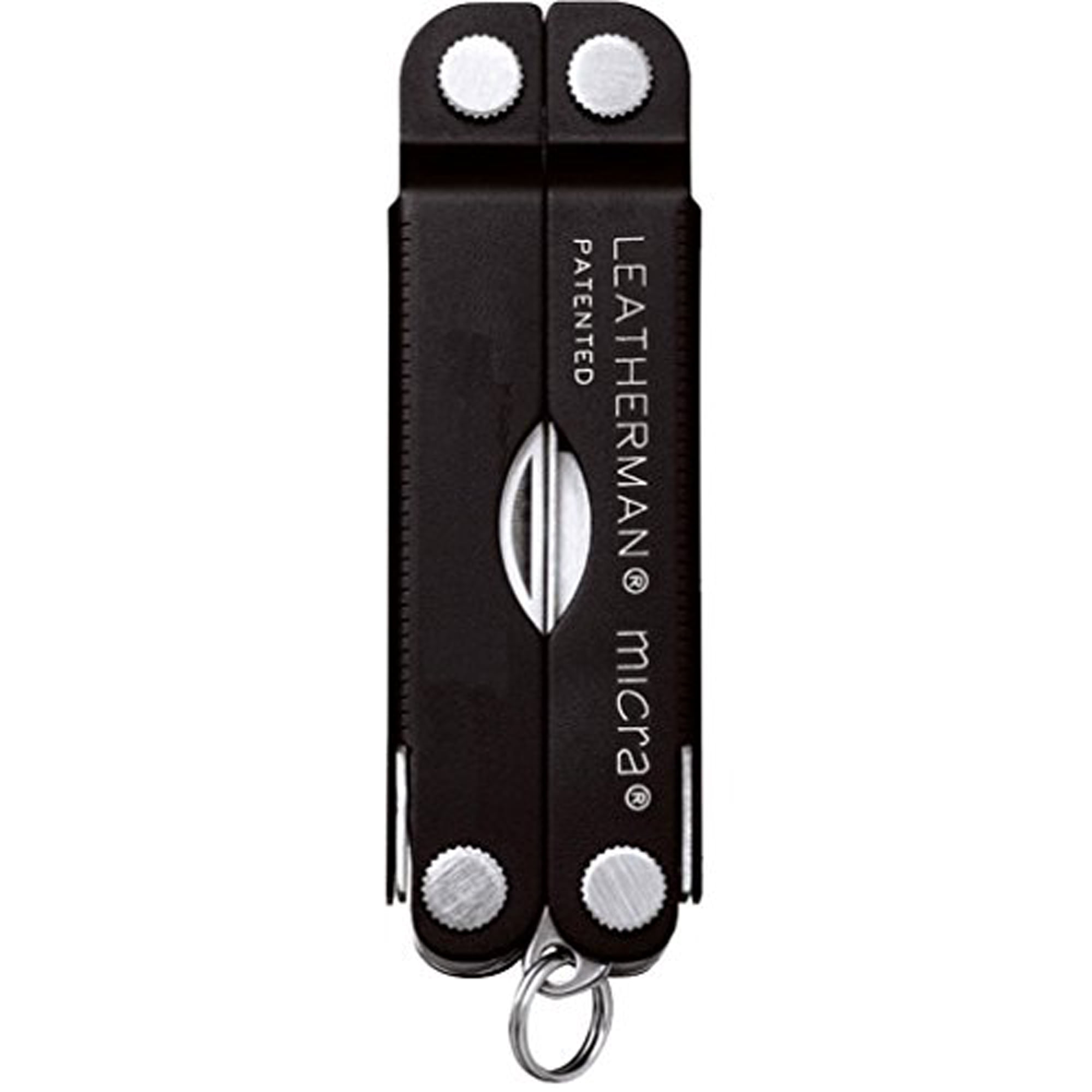Leatherman, Micra Keychain Multitool with Spring-Action Scissors and Grooming Tools, Stainless Steel, Built in the USA, Black