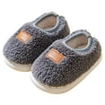thumbnail image 4 of newwalpole Toddler Boys Girls House Slippers Indoor Home Shoes Warm Slipper Socks for Kids Baby Soft Winter Warm Walking Shoes Gray for Size 9.5, 4 of 4