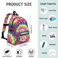 thumbnail image 6 of Tie Dye Popular Art Backpack for School,Schoolbag with Adjustable Shoulder Straps & Padded Back,13.4"x11"x4.7", 6 of 6