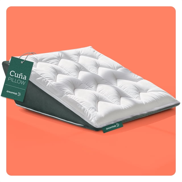Almohada de Cuña Dreamlab Antireflujo Antironquidos Ortopédica para Espalda de Memory Foam con Funda de Microfibras en Gel