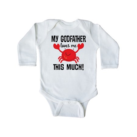 

Inktastic My Godfather Loves Me Godchild Gift Baby Boy or Baby Girl Long Sleeve Bodysuit