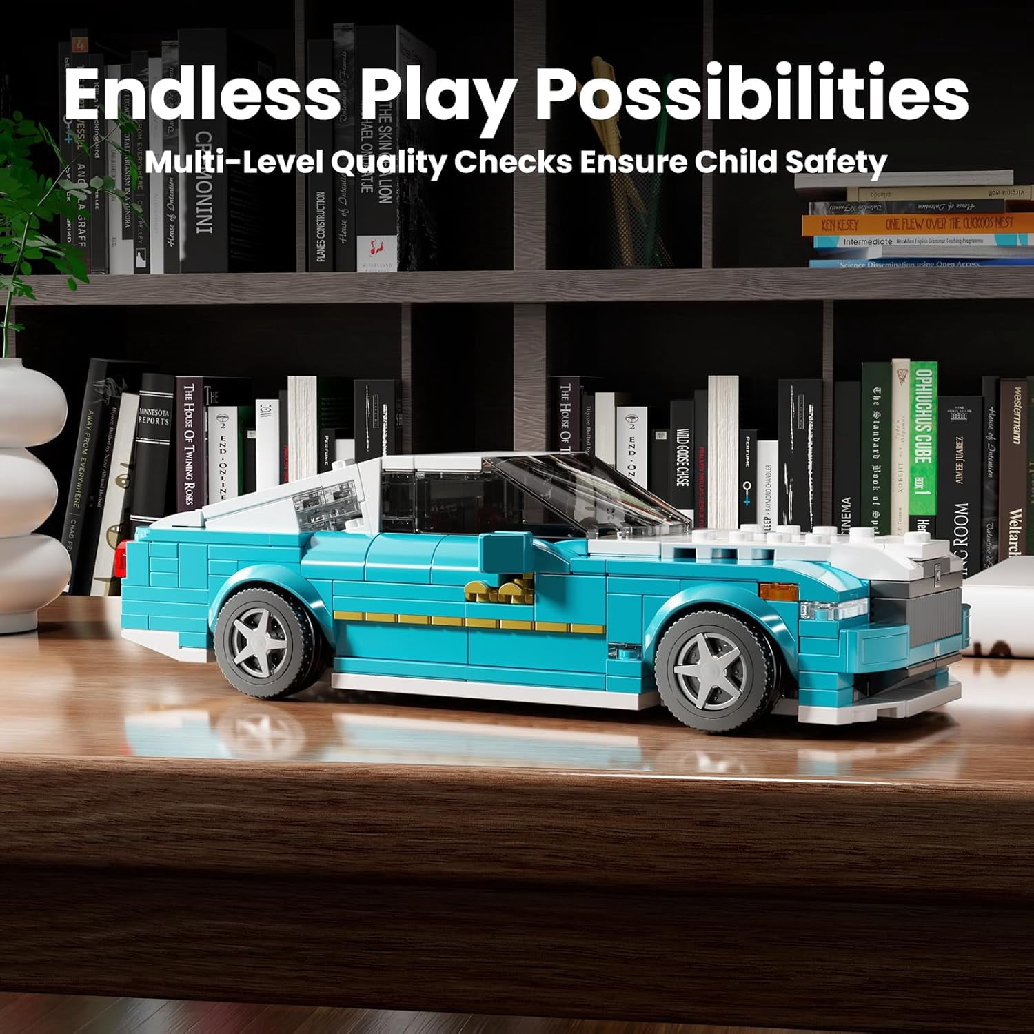 Speed Champion P80C Racing Car Building Kit with Acrylic Display Case, 27069 Collectible Model Car Kits, Building Blocks Kit Racing Toy Cars for Adult (451 PCS)