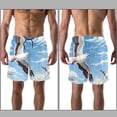 thumbnail image 3 of luoweisi Men's Beach Shorts Quick Dry Swim Trunks with Mesh Lining Seagull L, 3 of 5
