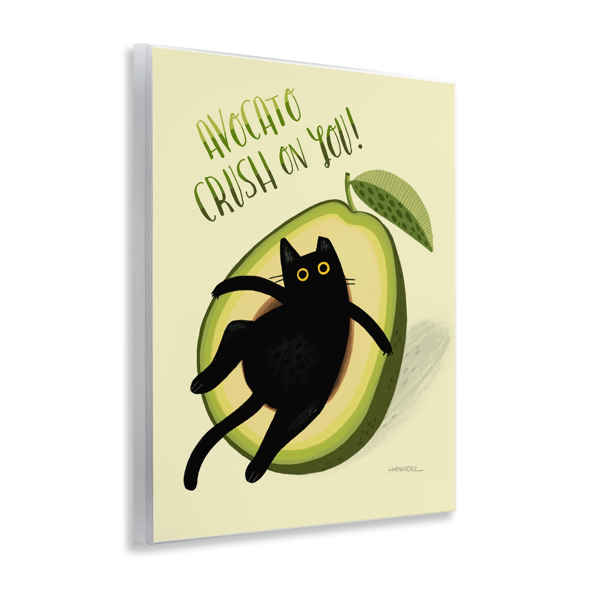 Stupell Industries Avocato Crush on You Animals Painting Unframed Art Print Wall Art, 11 x 14