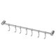 thumbnail image 3 of Barra de acero inoxidable 304 con 7 ganchos móviles para organizar utensilios de cocina, soporte multifuncional para pared., 3 of 6
