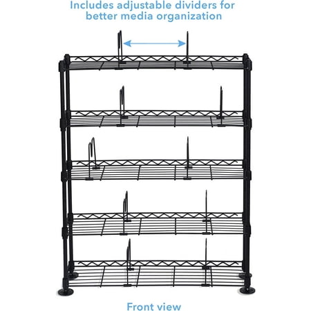 Atlantic - Maxsteel 5-Tier Multimedia Rack - Black