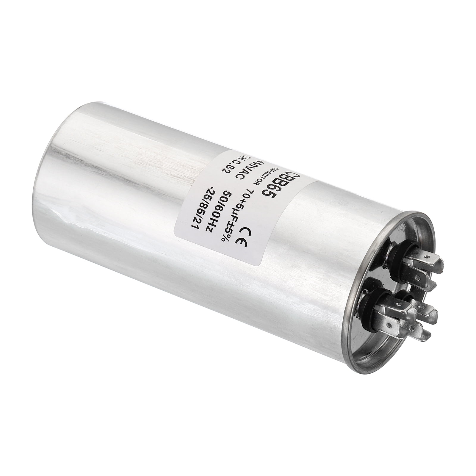 Uxcell CBB65 70+5uF Run Capacitor,70+5mfd 1Pcs AC 450V Aluminum Case with 3 Terminal