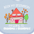 thumbnail image 4 of Inktastic Book My Reservation I'm Going to Grandma and Grandpa's Boys or Girls Baby Bib, 4 of 4