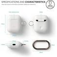 thumbnail image 3 of elago Silicone Case with Keychain Designed for Apple AirPods Case, Front LED Visible [ White ], 3 of 6