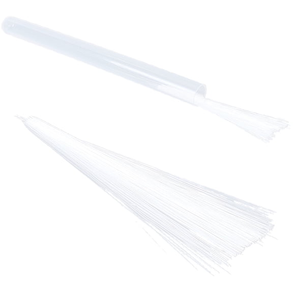 250Pcs Plastic Simulated Animal Whiskers for Crafts Needle Felting White 68~72x0.1mm