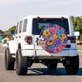 thumbnail image 3 of Foruidea Beautiful Beach Sunset with Palm Trees Spare Tire Cover Dust-Proof Wheel Tire Cover Fit Trailer, RV, SUV and Many Vehicle 17 Inch, 3 of 8