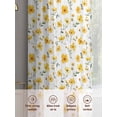 thumbnail image 5 of Yellow Spring Floral Sheer Curtains 63 Inch Length 2 Panels Set, Summer Botanical Elegant Voile Window Treatment Rod Pocket Curtains Sheers Drapes for Bedroom/Living Room/Kitchen 52x"63"x2, 5 of 7