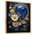thumbnail image 2 of Designart "Cosmic Blue Stone Energy" Spiritual Stone Floater Framed Canvas Prints, 2 of 5