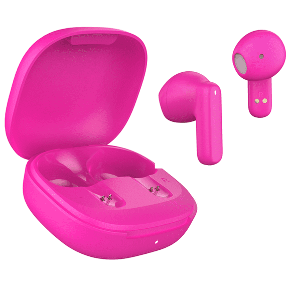 onn Mini Stick Wireless Earbuds with Environmental Noise Cancelling, Pink