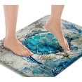 thumbnail image 4 of Blue Turtle Bathroom Rug Set of 3, 3 Pieces Bath Mats Set, Ocean Nautical Starfish Washable Cover Floor Rug Decorations for Kitchen Bathroom Bedroom, 4 of 5