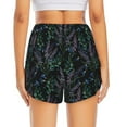 thumbnail image 3 of Picia Lavender Flowers Pattern Women's 2 in 1 Athletic Running Shorts High Waisted Workout Casual Gym Sweat Shorts with Comfy Liner Zipper Pockets-Medium, 3 of 9