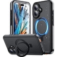 thumbnail image 1 of Magnetic for iPhone 16 Plus Case Waterproof, [Built-in Ring Invisible Stand & Screen Protector][IP68 Underwater][Dropproof][Dustproof][Real 360] Shockproof Protective Phone Case 6.7'', 1 of 7