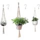 thumbnail image 1 of 3-pack macrame plant hanger, hanging plant pot, 1 of 5