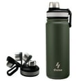 thumbnail image 3 of Water Bottle Sport, Insulated Water Bottle with Spout, 22 oz Stainless Steel Hot Cold Cup with Sport Top, Ozizo Thermos Double Wall, Leakproof Flip Top Lid, 3 of 7