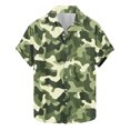 thumbnail image 2 of ZRGHAOYLQ Army Camo T Shirts Big and Tall Mens Button Up Shirts Short Sleeve Plus Size Lapel Tshirts Camouflage Millitary Tactical Shirt, 2 of 5