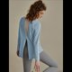 thumbnail image 4 of Camisetas Deportivas de Larga para Mujer, con Protección Solar UPF 50+, para Correr, Gimnasio, Secado Rápido Azul Gris XL, 4 of 7