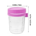 thumbnail image 5 of 2 Sets Cereal Containers Oatmeal Cup Salad Dessert Cups Airtight Mason Jars with Lid Breakfast Seal Purple, 5 of 6