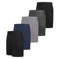 thumbnail image 5 of Hanes Cool DRI Men's Shorts Pack, 5-Pack, Moisture Wicking, Odor Protection, 7" Black/Charcoal/Graphite/Navy/Black M, 5 of 6