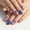 C, variant on Medium Oval Self Adhesive Nail Wraps,American Flag Red White Stripes Blue Star Full Cover Nail Stickers 4th of July Independence Day DIY Patriotic Manicure,Holiday Party & Daily Nail Art Decoration