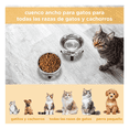 thumbnail image 4 of 2pcs Plato Comedero Acero Inoxidabl mascotas Malubero,  Plateado con NEGRO, 4 of 5