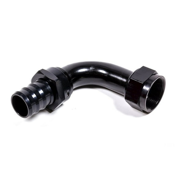 Fragola Hose Fitting #20 90 Deg Push Lock Black
