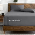 thumbnail image 1 of Bare Home Fitted Sheet - 24" Extra Deep Pocket - Premium 1800 Collection - King, Gray, 1 of 7