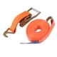 thumbnail image 5 of Correas de amarre de carga con trinquete, 5000 kg, resistentes, retráctiles, con ganchos en forma de J, 5 T x 8 m, color naranja, 5 of 15